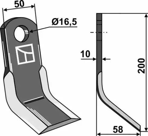 Y-Messer 200x50mm